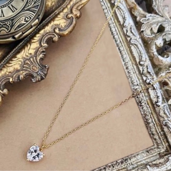 KATE SPADE • My Love April Heart Pendant Gold Necklace - Picture 6 of 6